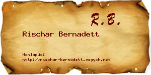 Rischar Bernadett névjegykártya