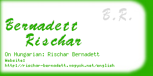 bernadett rischar business card